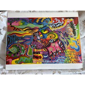 Anna Bateson "Desire" Colorful Abstract Art Print Collectible Artwork